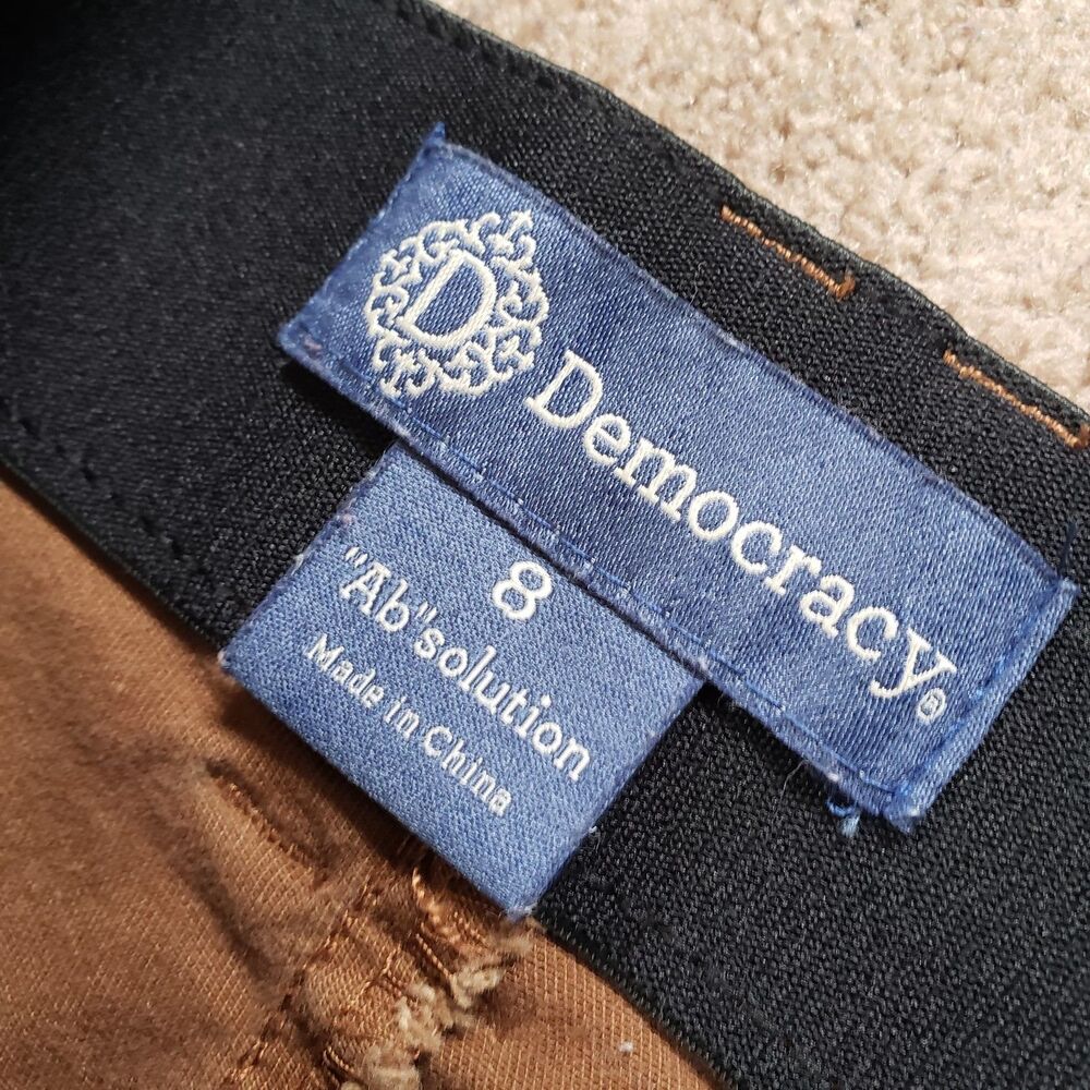 Democracy Ab Solution Utility Cargo Pants Side And Waist Lace detailing Brown 8 - Picture 5 of 10